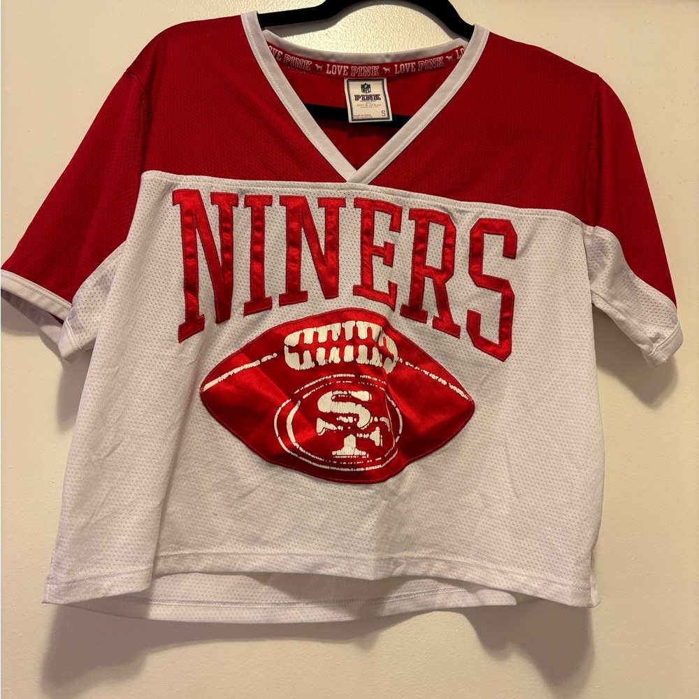 Victoria secret pink San Francisco 49ers cropped jersey